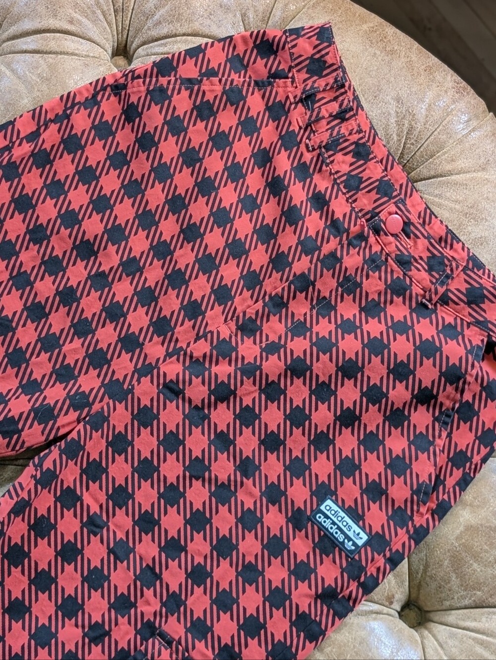 Adidas Originals Women's Checkered Pants Cotton size small deadstock